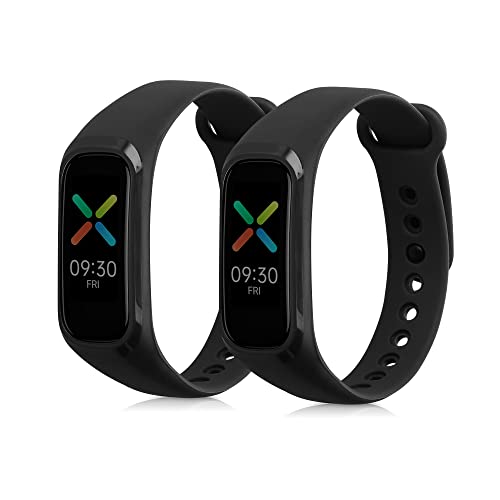 kwmobile Bracelet compatible avec Oppo Band Sport bracelet - 2x bracelet de rechange en silicone pour fitness tracker