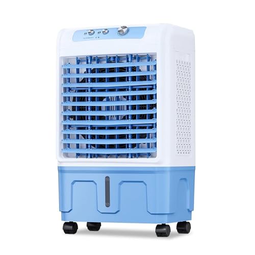 Enfriador de aire portátil, oscilación de 120°, ventilador de hielo de 3 velocidades, tanque de agua de 20-40 litros, enfriador silencioso y de bajo consumo para comodidad de verano en interiores y