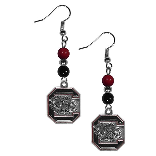 NCAA Siskiyou Sports Womens South Carolina Fighting Gamecocks Fan Bead Dangle Earrings One Size Team Color