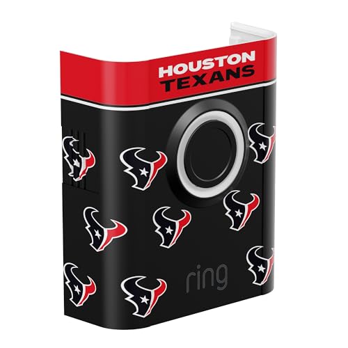 Image of All-New Limited Edition, Official NFL Faceplate for Ring Doorbells - Video Doorbell 3, Video Doorbell 3 Plus, Video Doorbell 4, Battery Doorbell Plus, and Battery Doorbell Pro | Houston Texans