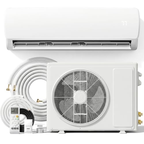 Image of MEPTY 9000BTU Mini Split AC /Heating System, 19 SEER2 Energy Efficient Mini Split Air Conditioner with Heat Pump, 110V Cools Up to 450sq.ft, Ductless Inverter AC Unit with Pre-Charged Condenser