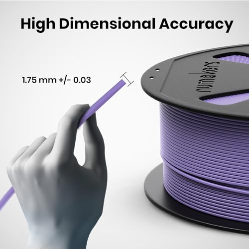 Image of NUMAKERS PLA+ 3D Printer Filament, 1.75mm, Dimensional Accuracy + /- 0.03 mm, 1 kg Spool (2.2 lbs), Compatible with Most FDM Printers (Lavender Violet)
