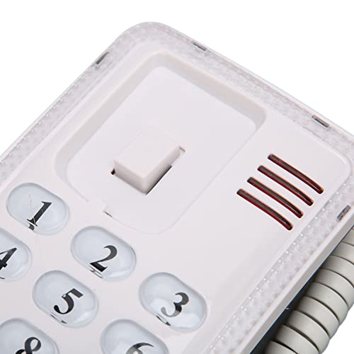 Teléfono alámbrico de pared retro con funciones básicas miniatura 7