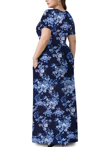 Image of PEVRL Plus Size Summer Maxi Dress for Curvy Women with Pockets 1X-5X