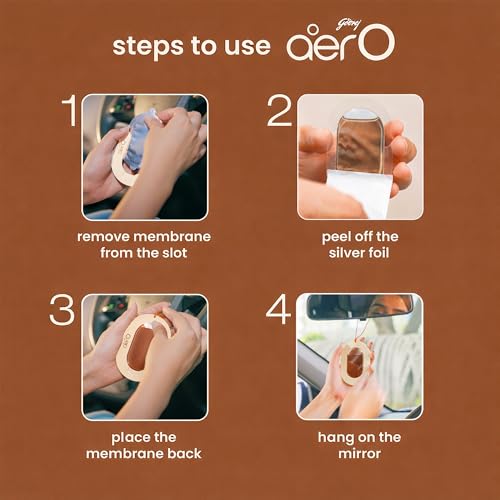 Image of Godrej aer O - Hanging Car Air Freshener - Orange Punch (7.5g) | Gel Lasts up to 30 days | Car Accessories