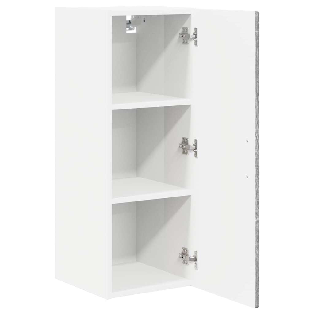 Grauer Küchenschrank Sonoma 30 x 31 x 80 cm aus Holzwerkstoff mit Wandmontage als Wandschrank Küchenzubehör für Moderne Innenküchen