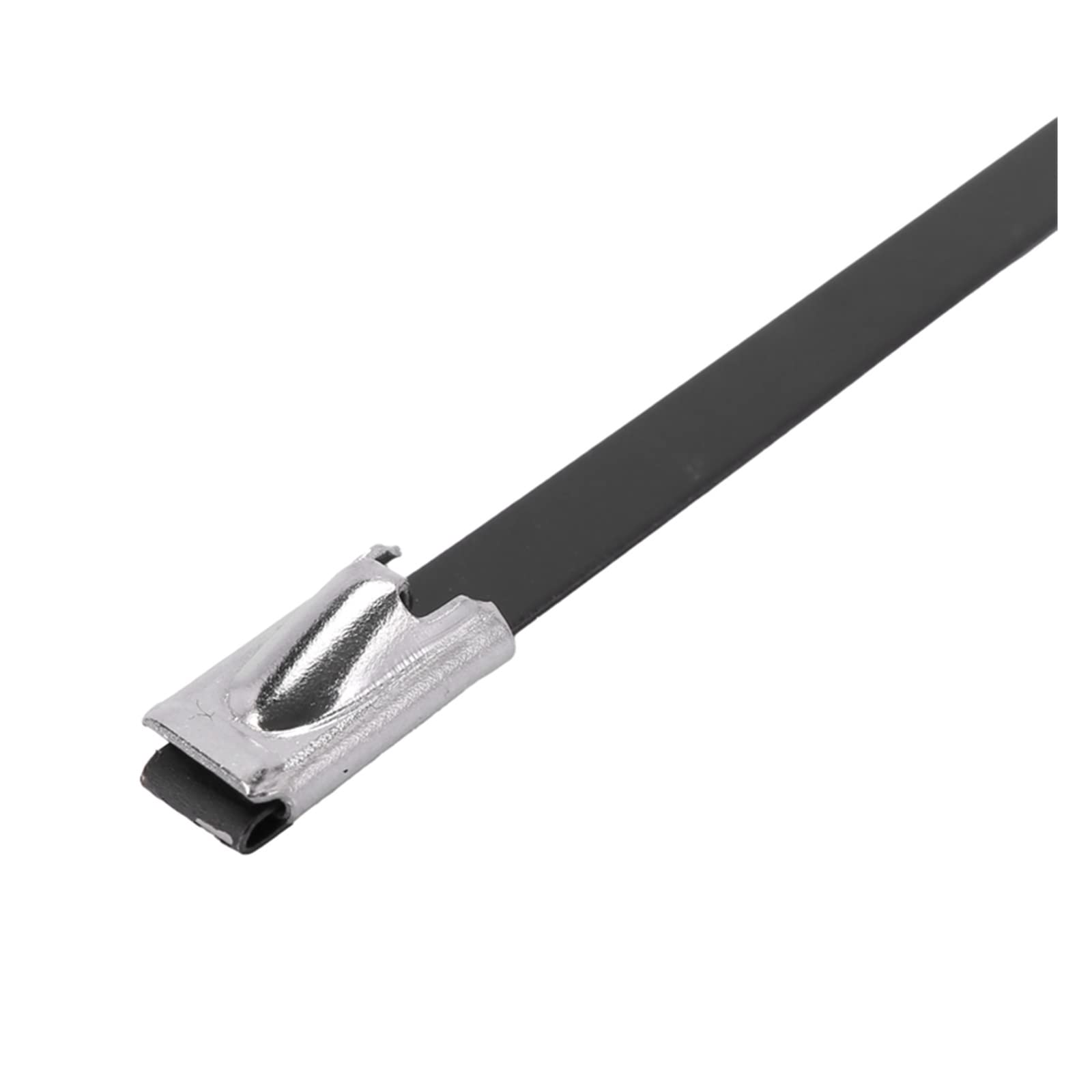 RWRAPS Fascette per Cavi in Acciaio Inossidabile - 300 Pezzi/Lotto, Fascetta per Cavi in Acciaio Inossidabile 304 Rivestita in plastica PVC da 4,6 mm x 300 mm (Nero)