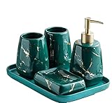 ❤【Dimensioni】: (bottiglia liquida) 68 x 172 mm; 350 ml; (tazza spazzolino) 75 x 110 mm; 350 ml; (distributore di sapone) 120 x 85 x 35 mm; (vassoio) 265 x 185 x 23 mm;
