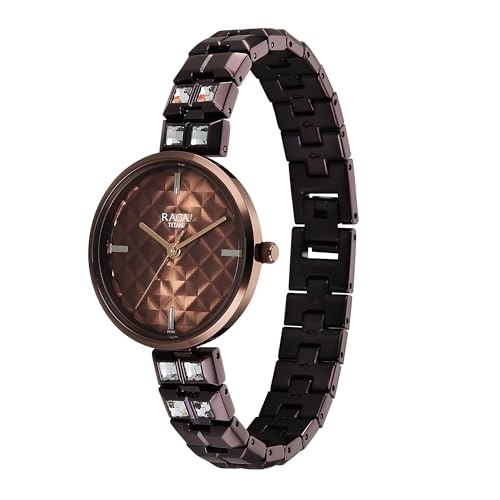 Image of Titan Raga Contempore Quartz Brown Round Dial Men's Watch | Brass Solid Link Strap Material | Watches for Man | Watches for Men Analog - 2775QM01F