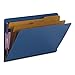 Smead 29784 Pressboard End Tab Classification Folders Legal Six-Section Dark Blue 10/Box