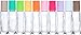 The Root and Petal Set of 10 Multicolored Glass Roller Bottles with Glass Balls for Essential Oils - The Happy Palette