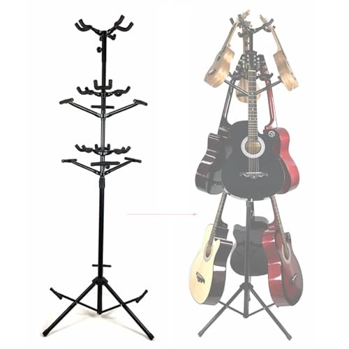 Support de Guitare Vertical à 9 têtes, Support de Guitare Pliable Universel, Support de Rangement pour Instruments de Musique, pour Studio ou Maison