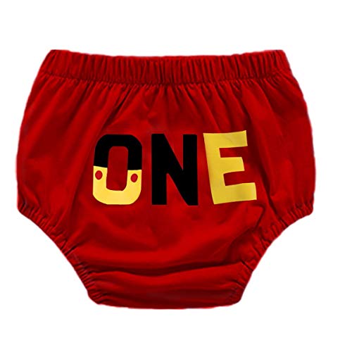 MYRISAM Baby Boys First Birthday Cake Smash Photo Prop Outfits ONE Bloomers Bow Tie Suspender Headband w/Highchair Banner2