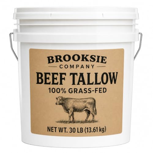 100% Pure and Grass Fed Beef Tallow 30 Lb Rendered Bulk