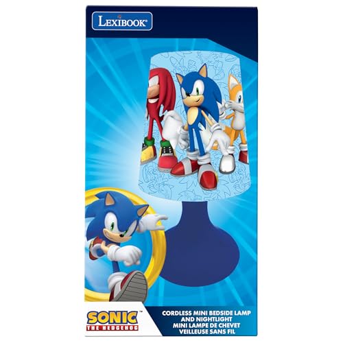 Lexibook, Sonic The Hedgehog, Sonic mini bedside lamp and wireless nightlight, MLT10SN