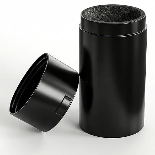 Bay State Importers Airtight Portable Storage Container for Dry Goods | Vacuum Sealed, Smell-Proof Jar with Padded Interior | Perfect for Coffee, Snacks, Spices, and Travel | Black