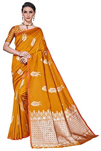 Image of Glory Sarees Women's Banarasi Silk Saree with Blouse Piece (GS Kara143 Parent)