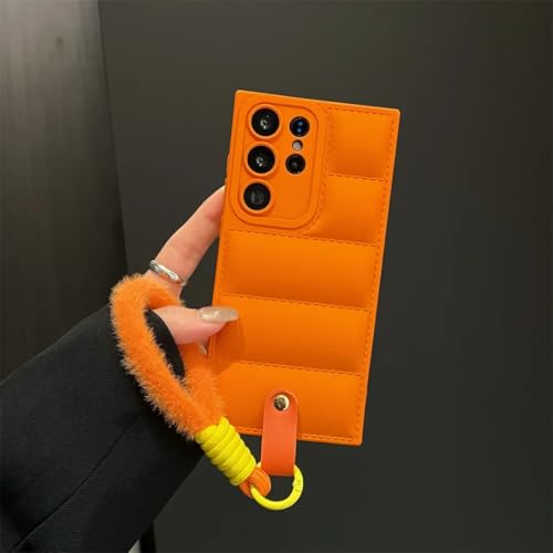 Étui à dragonne antichoc et antidérapant doudoune orange A55