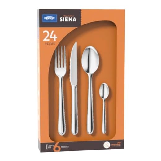 Brinox - Faqueiro Siena 24 Peças - Aço Inox