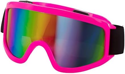 Occhiali da sci/snowboard per feste après-ski tema anni '80, accessorio fashion per costumi di carnevale 
