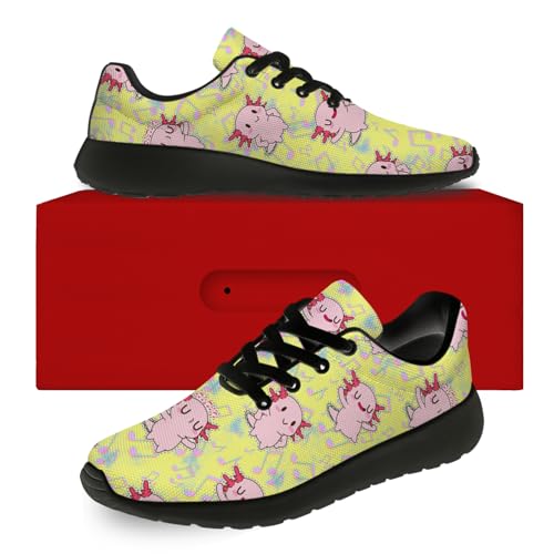 Cute Axolotl Shoes for Men Women Breathable Lightweight Print Running Tennis Walking Sneakers Gifts for Him Her2