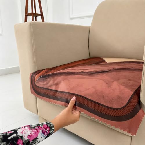 Image of Homerz Premium 'Luxe Series' Holland Velvet Sofa Cover | Smooth Finish | Anti-Skid Fleece Backing | Soft Touch Couch Protector for Living Room (Urban Dune, 1 Seater, Only Seat Cover)