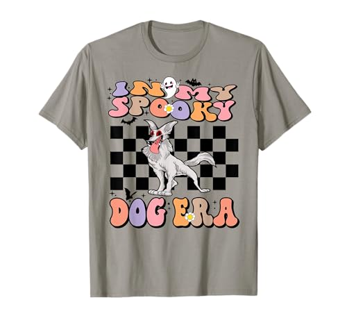 In My Spooky Dog Era Groovy Halloween Dogs Costume Maglietta