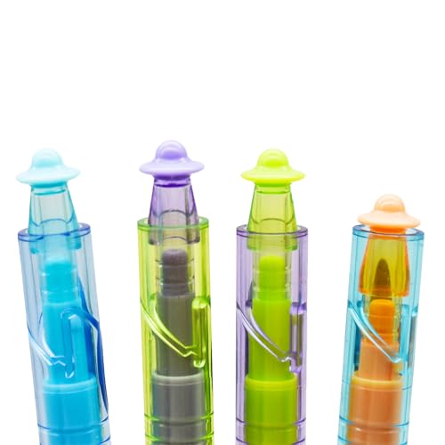 Maydahui 8 Pcs Bolígrafos Gel Negro Nave Espacial miniatura 6