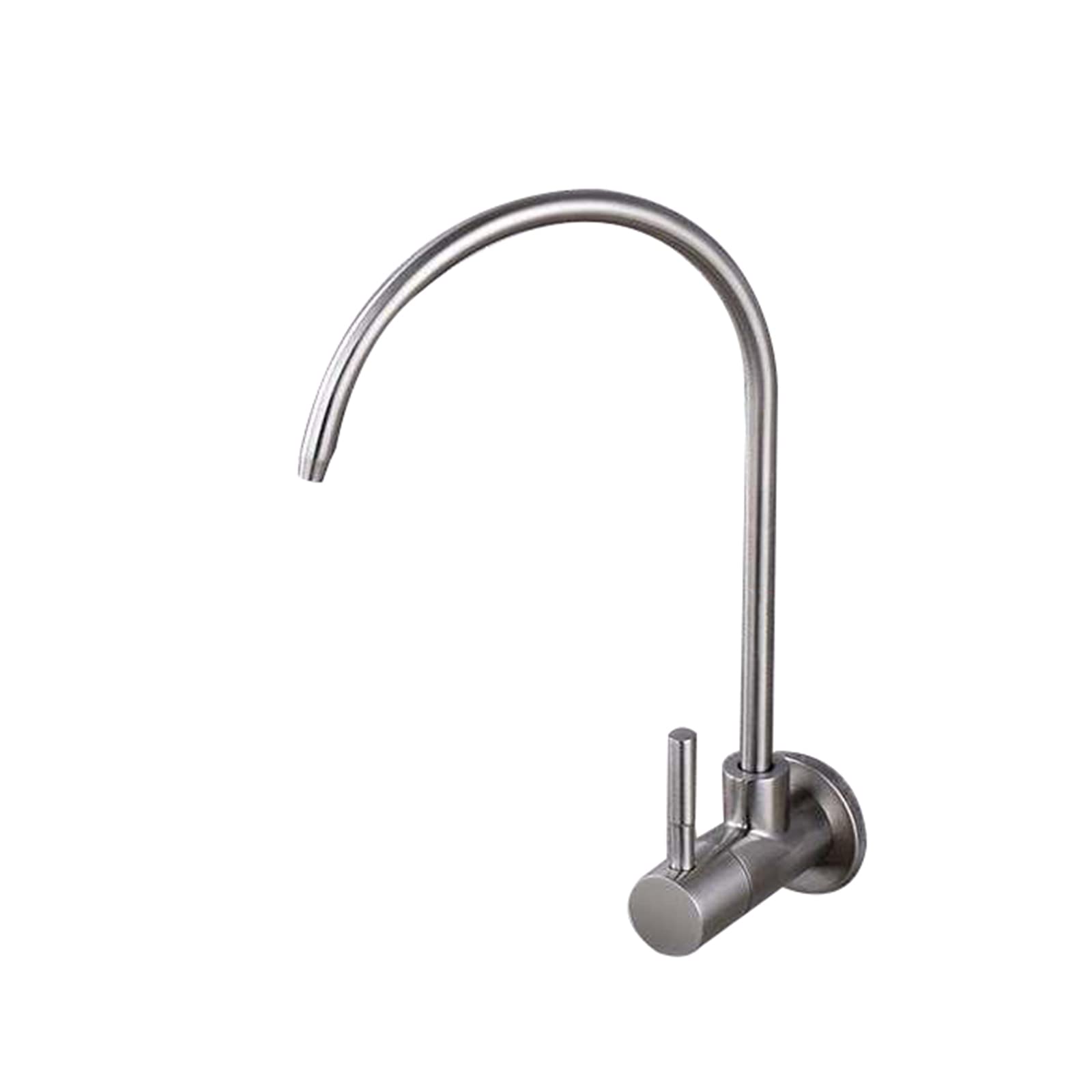 Grifo de Cocina, Grifo con Filtro de Agua, Solo Frío, ósmosis inversa, Acero Inoxidable, Montaje en Pared, Grifo para Fregadero, Cepillado C