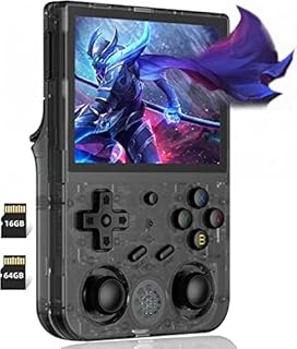 RG353V Handheld Game Console with Dual OS Android 11 and Linux, Support 5G WiFi 4.2 Bluetooth Moonlight Streaming HDMI Output, Built-in 64G SD Card 15000 Games & 3200mAh Battery