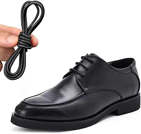 Junsasi 3 Pairs 80cm Waxed Round Formal Dress Shoelaces, Diameter 3mm Thin Oxford Shoe Laces for Men and Women's Casual and Dress Shoes