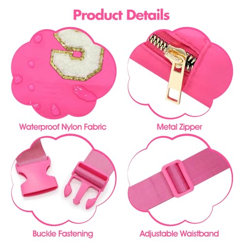 Image of PainZieteg Fanny Pack for Girls Chenille Letter Belt Bag Crossbody for Kids