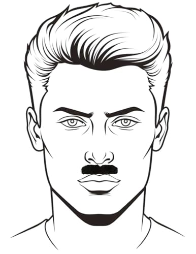 Image of BookMyCostume Stick-On Moustache Set - 12 Pieces with 6 Unique Styles | Self-Adhesive Fake Mustaches for Kids & Adults | Theme Party, Fancy Dress, Fun Props