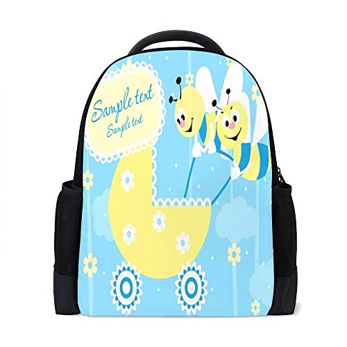 Sac à dos CHEHONG Homme Femme grand format scolaire motif fleurs rouge