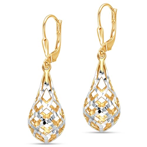 Image of TRUESILVER ACPL 925 Sterling Silver Drop Earrings for Women & Girls | BIS Hallmarked Elegant Dangle Earrings | Stylish Leverback Everyday & Gift Jewelry