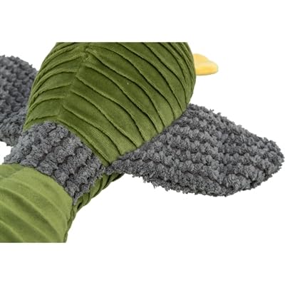 TRIXIE Enten-Plüschtier, kuscheliges Hundespielzeug aus weichem Plüsch für Haustiere - Robustes Hundspielzeug, 40 cm, mit Stimme - Ente als Kuscheltier für kleine & große Vierbeiner - 36097