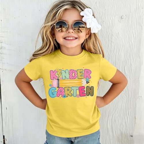Image of First Day of Kindergarten Shirt Toddler First Day of School Tee Boy Girls I'm Ready for Kindergarten Tops