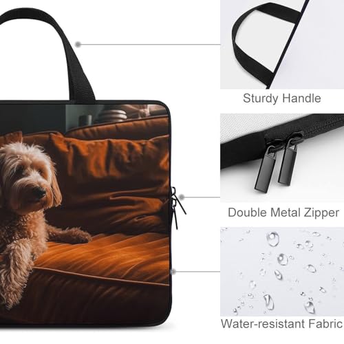 Sac ordinateur portable antichoc imprimé chien pour transporter son pc