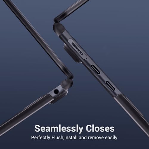Image of MOSISO Compatible with MacBook Air 15 inch Case M5 M4 M3 M2, Black Clear | Ultra Thin Hard Case,Precision Color & Anti-Fingerprint -Compatible with MacBook Air 15.3 inch A3241 A3114 A2941 2026-2023