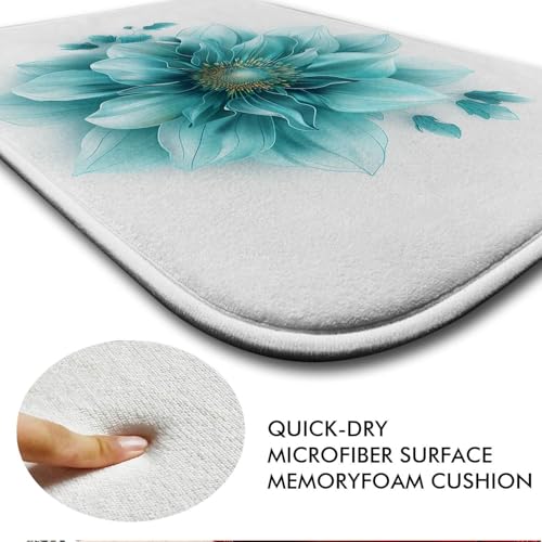 Tapis de bain en mousse à mémoire de forme design fleur 3D - 5