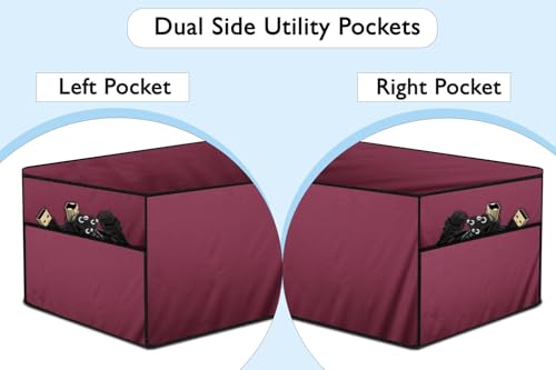 Image of The Furnishing Tree Polyester Waterproof & Dustproof Printer Cover - Compatible with Auto Duplex Laser Brother DCP-L5510DN Printers, Maroon , Dimensions in DxWxH - ( 45x48.5x42 CM)