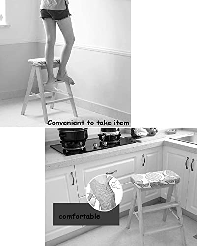 LJWJ Ladders Telescopische Ladder Draagbare Inklapbare Trapkrukken, Ladder/Ladder/Vouwstoel met 3 stappen, Houten… - Image 3