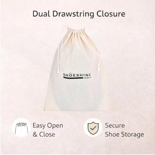 Image of Premium Cotton Shoe Bags - 12 Pcs Large Size Travel Shoea Pouch