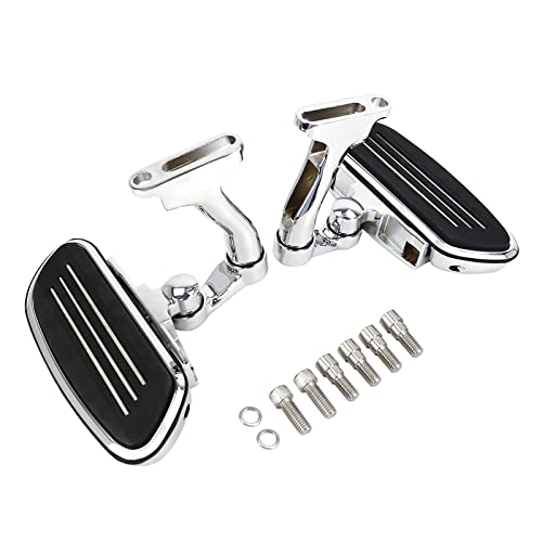 VASTMT Motorcycle Streamliner Passenger Floorboards with Adjustable
