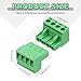 MECCANIXITY 10PCS 4-Pin PCB Mount Screw Terminal Block Connectors 5.08mm/0.2inch Pitch Circuit Board Connectors for Home Appliances, Industrial Projects