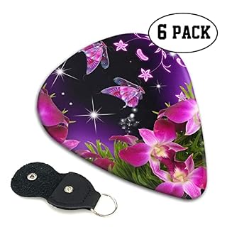 Pink Flower And Butterfly Lot de 6 médiators pour guitare acoustique, guitare électrique, basse, ukulélé – fins, moyens… - Les Beatles, Paul McCartney, John Lennon, RIngo Starr, George Harrison Pink Flower And Butterfly Lot de 6 médiators pour guitare acoustique, guitare électrique, basse, ukulélé – fins, moyens… – Image 2
