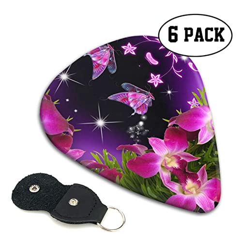 Pink Flower And Butterfly Lot de 6 médiators pour guitare acoustique, guitare électrique, basse, ukulélé – fins, moyens… - Les Beatles, Paul McCartney, John Lennon, RIngo Starr, George Harrison Pink Flower And Butterfly Lot de 6 médiators pour guitare acoustique, guitare électrique, basse, ukulélé – fins, moyens… – Image 3
