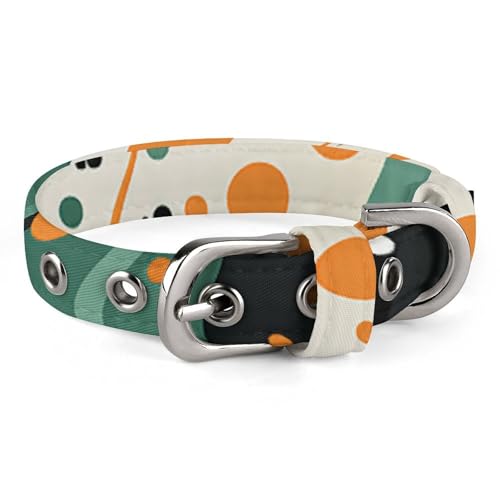 Collier pour chien courbes et cercles au design graphique soigné
