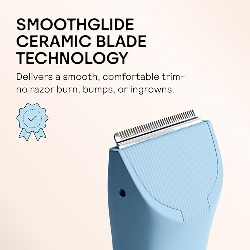 Image of MERIDIAN The Trimmer Original - Body Hair Trimmer for Men, Electric Shaver for Pubic Hair, Chest, Legs & Bikini, Waterproof & Rechargeable, Sky