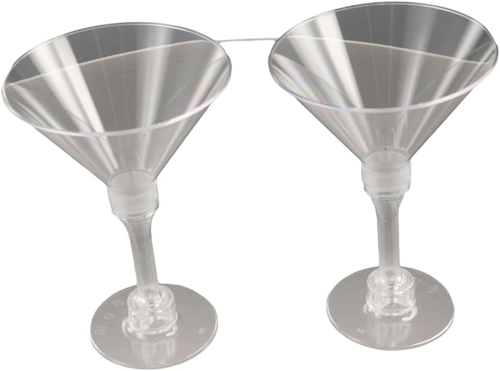 20Pcs Plastic Martini Glasses, 5 oz Disposable Cocktail Glasses Mini Clear Goblets Martini Tumbler Appetizer Dessert Cups for Parties Wedding Events, Cocktails Parties, Bar Event
